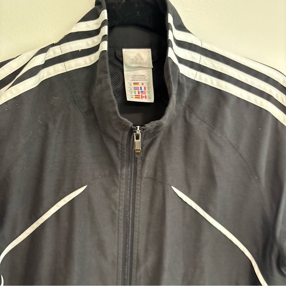 Adidas Full Zip Down Jacket Medium Black And White - image 3